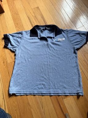 USPS Youth Polo Shirt in Light Blue with Navy Trim